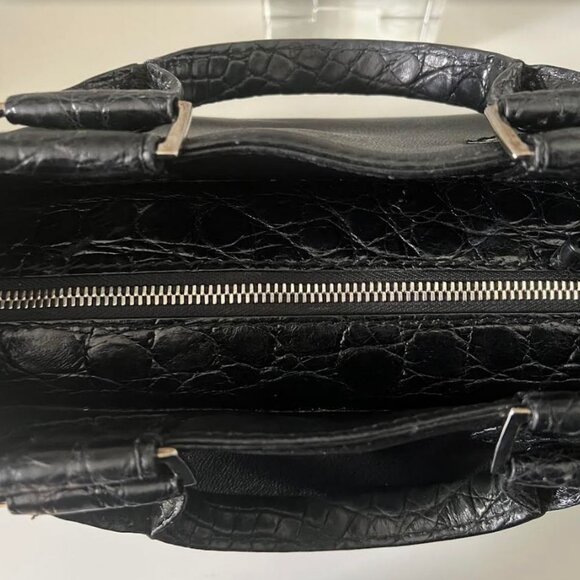 VBH "VAGABOND" LEATHER CROCODILE COMBO HANDBAG SATCHEL CARRY ON - Picture 9 of 15